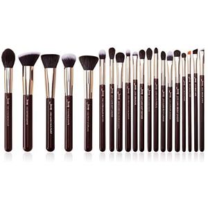 Bswefty Make-up Borstels Set Professionele Natuurlijke Synthetische Haar Make-up Borstel Foundation Poeder Contour Oogschaduw 15-25 stks (Handvat Kleur: T281 20STKS)