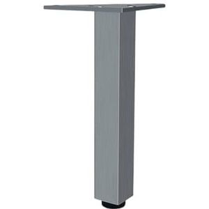 MIKFOL Aluminiumlegering badkamerkast poten verstelbare grijze salontafel poten metalen steun kast poten tv kast poten meubels benen accessoires (kleur: geborsteld grijs 23 cm)