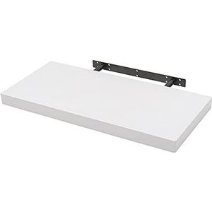 WOLTU RG9372ws 1 Stuck Zwevende plank Wandrek CD-rek in MDF,Kantoorplank Hangende plank 40x22.9x3.8cm,Wit