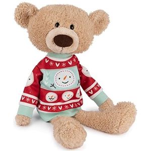 GUND Tandenstoker met vakantietrui, klassieke teddybeer knuffeldier voor kinderen vanaf 1 jaar, beige/rood/wit, 38 cm