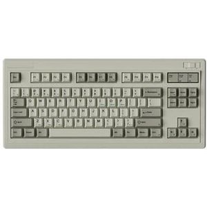 QPSJXN Retro Mechanisch Toetsenbord NXP 87/104 PBT Dye-sublimatie Keycaps Bedraad Bluetooth 2.4G Draadloos Compatibel Toetsenbord (OG87 Retro Grijs)