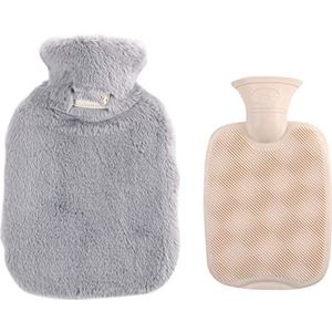 DieffematicRSD Warmwaterkruik Verdikte Doek Cover Handwarmer Tas Warm Water Zak Gevuld Met Water Vulwater Warm Water Tas Handwarmer Schat (Color : Gray)