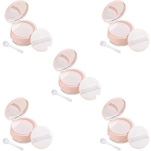 Lege Draagbare DIY Make-up Poeder Case Navulbare Handig voor Thuis Outdoor Een Set A, 5 Set (Set F), Set F, als beschrijving