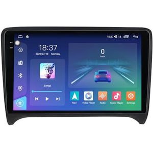 Android 14 Autoradio Stereo voor A-udi TT (2006-2012) 9 Inch Touchcreen Multimedia Speler met Draadloze Carplay Android Auto 2 Din GPS Navigatie FM RDS Bluetooth 5G-WiFi SWC DSP,M200s