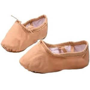 Ballet Schoenen Meisjes Platte Canvas Hoofd Zwart Wit Zachte Ballet Slippers Ballet Gym Yoga Dans Schoenen Kinderen Vrouw, Beige, 30 EU