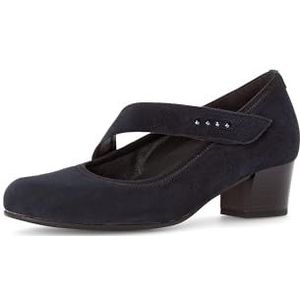 Gabor - Pumps - Donkerblauw - Comfortabele Extra Breedte (H) - Blokhak 4 cm