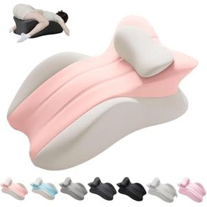 Billenkussen for koppels Zwangere vrouwen Stevig ontwerp Memory Foam rugkussen Koppelkussens bieden intimiteitsondersteuning Herstelt na impact(Pink-gray)