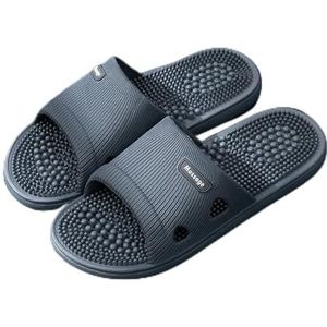 BDWMZKX Slippers Summer Slippers For Women For Home Bathroom Bathing Non-slip Soft Bottom Men's Indoor Hotel Couple Massage Slippers-dark Gray-40-41 (recommended 39-40 Pin)