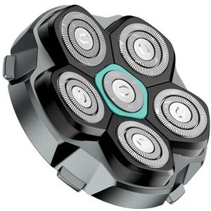 Kensen 6D Vervangende scheerkop voor kaal scheerapparaat voor heren, drijvende magnetische verwisselbare vervangende scheerkop, nat en droog