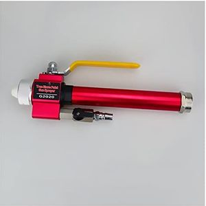 Hogedrukreinigerpistool, Pneumatisch Spuitpistool Cementmortel Waterdicht En Vuurvast Verfspuitpistool Real Stone Paint Pneumatisch Spuitpistool(Rosso,Straight gun)