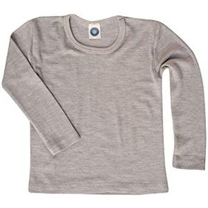 Cosilana, Onderhemd voor kinderen met lange mouwen, 70% wol (kbT), 30% zijde, grijs melange, 116 cm