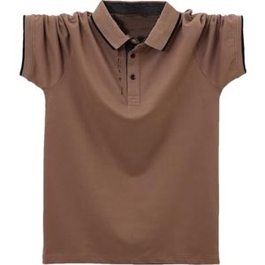 Mannen Zomer Ademend Borduurwerk Polos Shirt Mannen T-shirt Tops Mannen Business Casual Plus Size Shirt, Donker Grijs9, 4XL