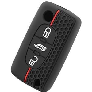 Hoes Autosleutel Protector Fob Voor Citroen C2 C3 C4 C5 C6 Voor Xsara Voor Berlingo Siliconen Autosleutel Case Cover(3 Button)