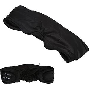 Slaapkoptelefoon Bluetooth-oogmasker, Draadloze Bluetooth 5.0-koptelefoon Muziek Reizen Slaapkoptelefoon Handsfree Slaapmasker met Ingebouwde Krachtige Batterij(Black)
