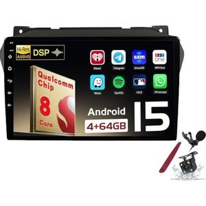 Android 15 Autoradio Sat Navi voor S-uzuki Alto (2009-2016) 9 Inch Touchscreen Multimedia Speler met Draadloze Carplay GPS Navigatie FM RDS Bluetooth 5G-WiFi SWC DSP,M120s