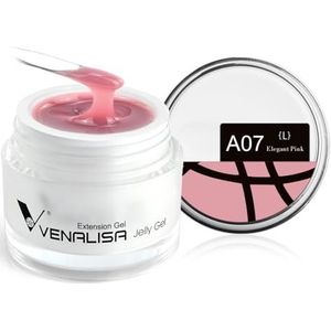 VENALISA 50 ml Gelbuilder, Gelnagelkit, Nagelkunst in French Nail, Licht Nude Roze, gekleurde polybuildergel voor verlengingen.