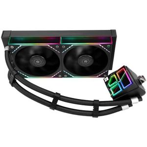 TR-Thermalright Frozen Infinity 240 zwarte vloeibare CPU-koeler, 240 mm Aio koeler-Infinity spiegeleffect, 2000 rpm, voor AMD AM4/AM5, Intel LGA1851/1700/1150/1151/2011