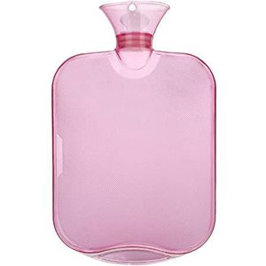 Mini warm water bottlehot, warmwaterkruik veilig creatieve transparante warmwaterkruik hoge dichtheid PVC explosieveilige warmwaterkruik zakken massageverzorging (maat: blauw) (maat: roze)