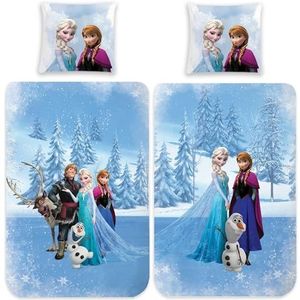 Disney - Frozen - Kinderbeddengoed - 135 x 200 + 80 x 80 cm - 100% Katoen - Flanelkwaliteit