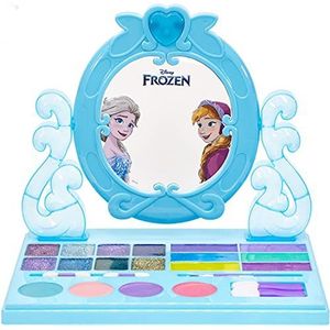 Disney Frozen - Townley Girl Cosmetische Ijdelheid Compacte Make-up Set met Spiegel & Ingebouwde Muziek Inclusief Lip Gloss, Shimmer &Brushes voor Kids Girls, Leeftijden 3 + perfect voor Feesten, Logeerpartijen en Makeovers