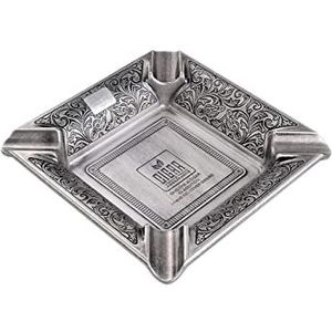 Asbak Asbakken Thuis Woonkamer Kantoor Desktop Asbak/Gouden rookloos (Color : Silver)