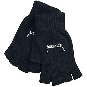 Metallica Logo Vingerloze handschoenen zwart 95% acryl, 5% elastaan Band merch, Bands