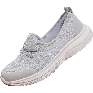 Dames zachte zool mesh comfort orthopedische schoenen, comfortabele wandelschoenen vrouwen boog ondersteuning, brede orthopedische schoenen voor vrouwen, lichtgewicht ademende antislip lage top casual