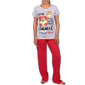 Disney Womens Chip 'N' Dale Pajamas Size XX-Large Grey