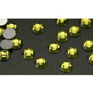 Non Hot Fix Flatback Rhinestones en decoraties Crystal Nail Art accessoires Nagelsticker Glitter Steen Diamant DIY-021 Olivine-SS3 (1440 stuks)