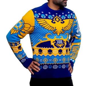 Warhammer 40.000 Imperium gebreide kersttrui, uniseks, voor dames of heren, Ugly sweater, 40k cadeau, multicolor, XL