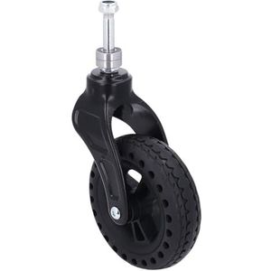 Trolley voorwiel 6 inch vervanging TPE Rubber Niet -slip massief ricinuswiel Hoge elasticiteit Strong draagvermogen voor wandelaarrollen 75 kg Laadcapaciteit