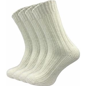 GAWILO Alpaca-sokken voor heren, warme en dikke wollen sokken, zachte knuffelsokken van wol, ideaal tegen koude voeten, naturel, 39-42 EU