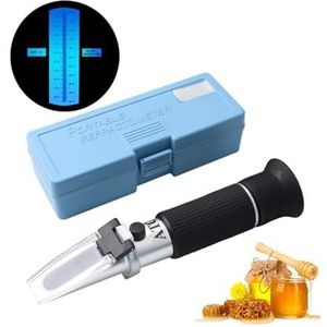 Draagbare 10-30% water honing Brix refractometer for suikerconcentratie ATC vochtmeter bijenhouderij tester(Plastic box)