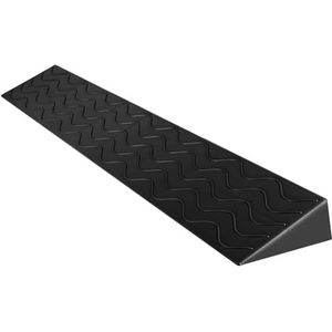 PP-Vic Rolstoeldrempelhelling Met Niet-Slipoppervlak, Rolstoeltoeganghelling, Badkamerstoeprand, Thuisstap Rolstoelhelling,Black w10×h4cm