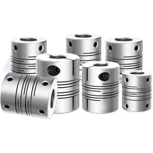 2 stuks Parallelle Line Coupling LT D19L25 Motor Flexibele Shaft Coupler Aluminium Alloy Connection Encoder 3D Printer Groove Cardan (LT-D-D19L25 6X8)