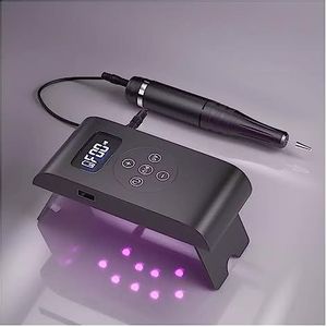Elektrische nagelvijl, Nagelboor met 35.000 RPM & LED-nagellamp, nagelboor for acrylnagel, oplaadbare draagbare elektrische nagelvijl for thuissalon Manicure Pedicure voor zowel natuurlijke als kunstn