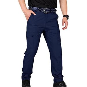 Songyi Mens tactische gevechtsbroek met multi-pocket casual cargo pantalons voor militaire wandelen (maat: 3XL, kleur: blauw)