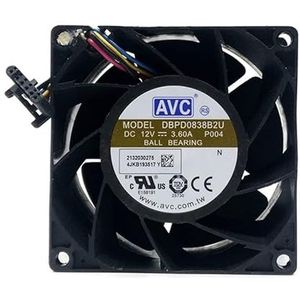 DBPD0838B2U 80 * 80 * 38MM 12V 3.6A double ball bearing large air volume cooling fan