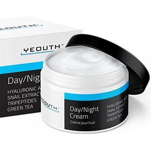 YEOUTH Dag Nachtcrème Crème voor Het Gezicht, Gezichtscrème met Hyaluronzuur en Slakkenextract, Vochtinbrengende Tegen Rimpels en Fijne Lijntjes, Huidverzorging voor Dag- en Nachtcrème 120g