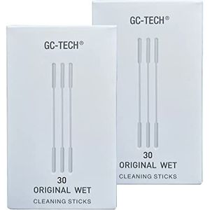 GC-TECH 60 stuks reinigingssticks wattenstaafjes dispenser reinigingsstaafjes alcohol reinigingssticks voor IQOS 3 duo/IQOS 2.4+/ Glo hyper+/ Lil solid 2.0