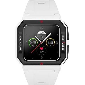 Radiant Collectie L.A. Smartwatch, smartwatch met hartslagmeter, bloeddrukmeter, slaapmonitoring en digitale activiteitsarmbandfunctie, voor dames en heren, compatibel met Android iOS, Wit, 41 MM,