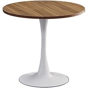 Prachtige ronde tafel, eenvoudige zakelijke onderhandelingssalontafel, H75CM balkon witte vrijetijdstafel, kleine familie eettafel, kleine ontvangsttafel (kleur: A, maat: 80 cm)