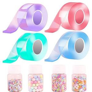 Multi-Colour Nano Tape Bubble Kit | Magic Nano Bubble Tape-speelgoedset | Dubbelzijdige Tape Magische Bubbels Ballon | Bubble DIY Fidget Toys Kit Met Decoratieve Accessoires Voor Kinderen, Volwassenen