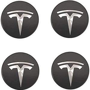 4 stuks auto-naafdoppen voor Tesla Model 3 XS 56 mm, auto-naafdop, wieldop, auto-naafdoppen, naafdoppen, naafdoppen, accessoires, E