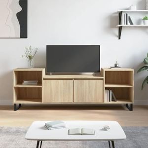 AJJHUUKI Entertainmentcentra en tv-standaards TV-meubel Sonoma Eiken 160x35x55 cm Engineered Houten Meubels