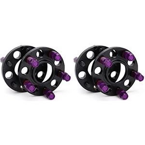 5x120 Past Voor Bmw Forged 6061 T6 Grade Aluminium Verspringende Wiel Spacers Kit (2) 15mm & 20mm W/Verlengde Bouten Cone Seat Afstandhouders(Paars)