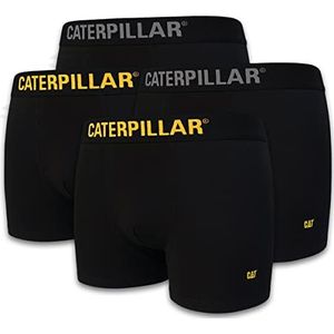 Caterpillar CAT Boxershorts zwart | maten M, L, XL, XXL, XXXL, 2XL, 3XL | heren boxershort onderbroeken | retro shorts zonder etiketten | 4 | 8 | 12 stuks verpakking, zwart, XL