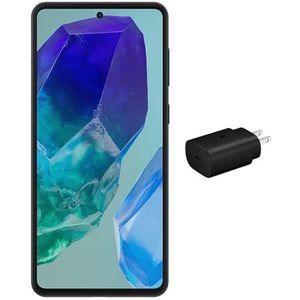 Samsung Galaxy M55 5G, tot 50 MP drievoudige achteruitrijcamera, 50 MP selfie, nachtgrafie, objectgum, super AMOLED + 6,7 inch display, 120 Hz Vision Booster, 256 GB, 8 GB RAM - donkerblauw