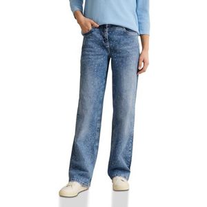 CECIL - Glinsterende Jeans - Lichtblauw - Hoge Taille - Brede Pijpen