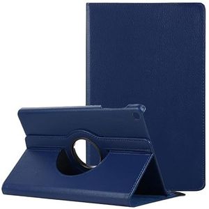 PU lederen tas geschikt for Samsung Galaxy Tab S6 10.5 S9 S7 S8 11 Cover Stand Tab S6 Lite 10.4 2024 P620 P610 P615 P613(Dark blue,TAB S8 11 inch)